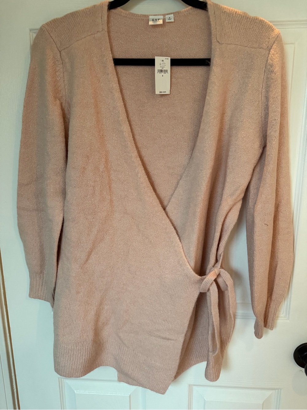 GAP Maternity Light Blush Pink Wrap Cardigan